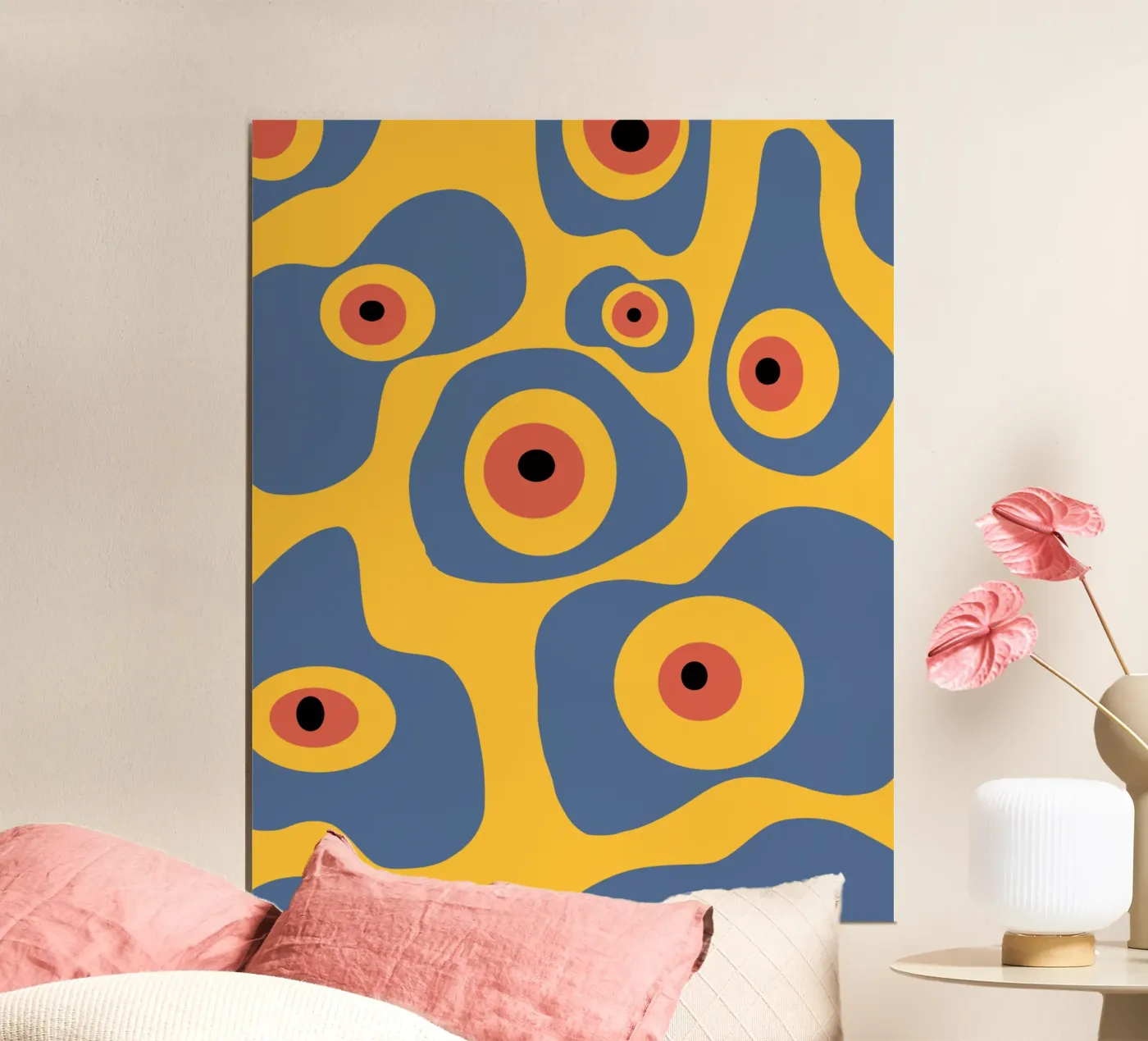 Evil eye pattern poster van Little Dean