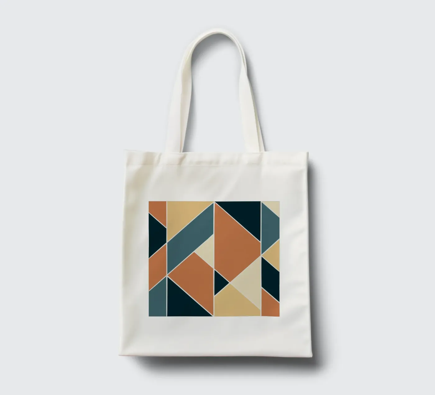 Geometric tile pattern tote bag by Little Dean