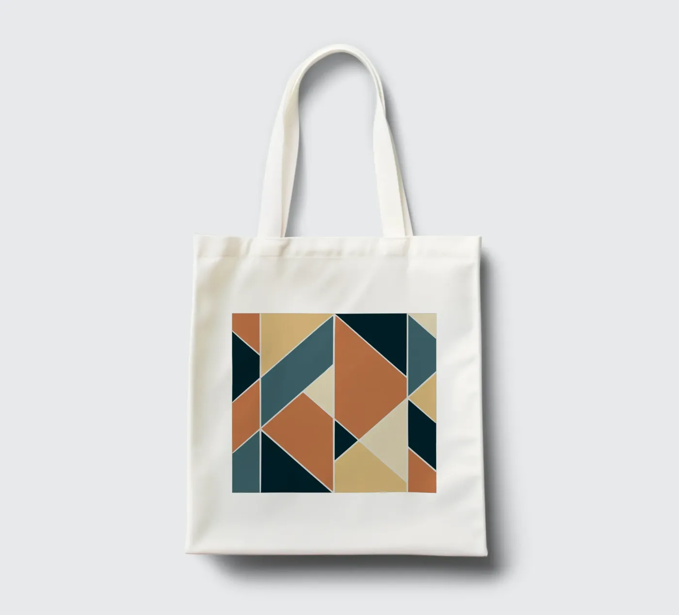 Geometric tile pattern tote bag by Little Dean