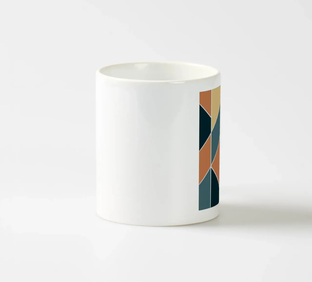 Geometric tile pattern ceramic mug by Little Dean