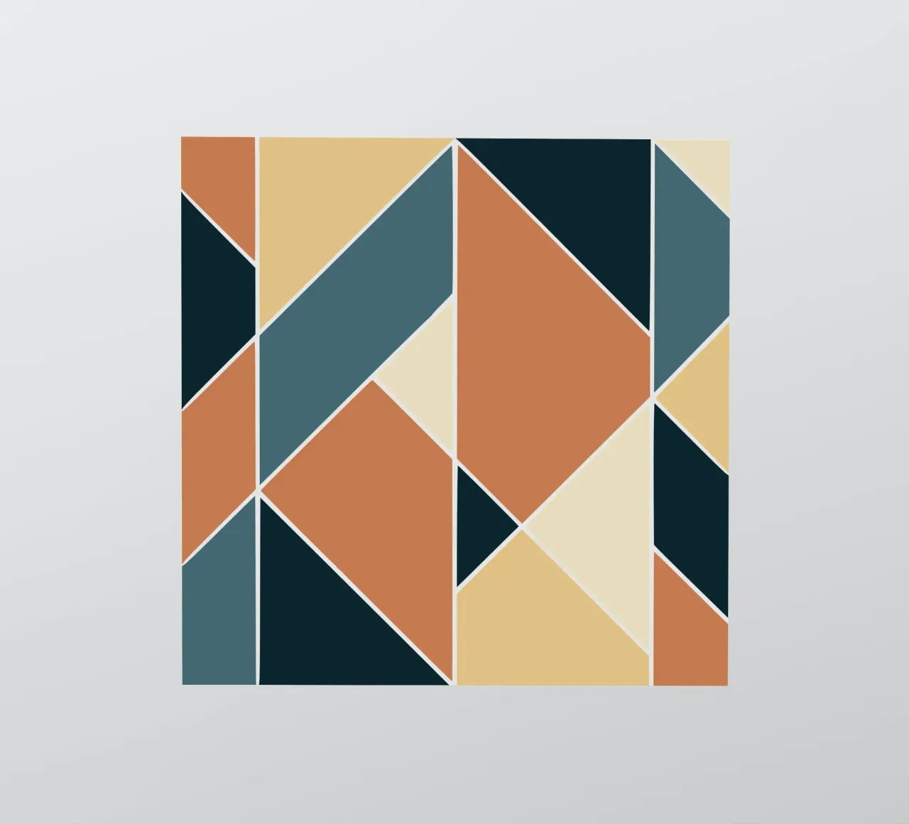 Geometric tile pattern sticker by Little Dean