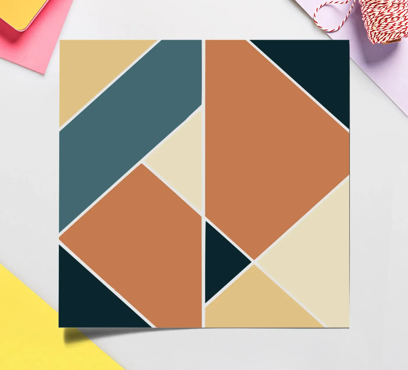 Geometrisches Kachelmuster Stickerbogen von Little Dean