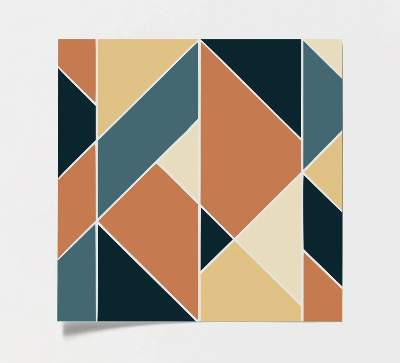 Geometric tile pattern sticker sheet by Little Dean