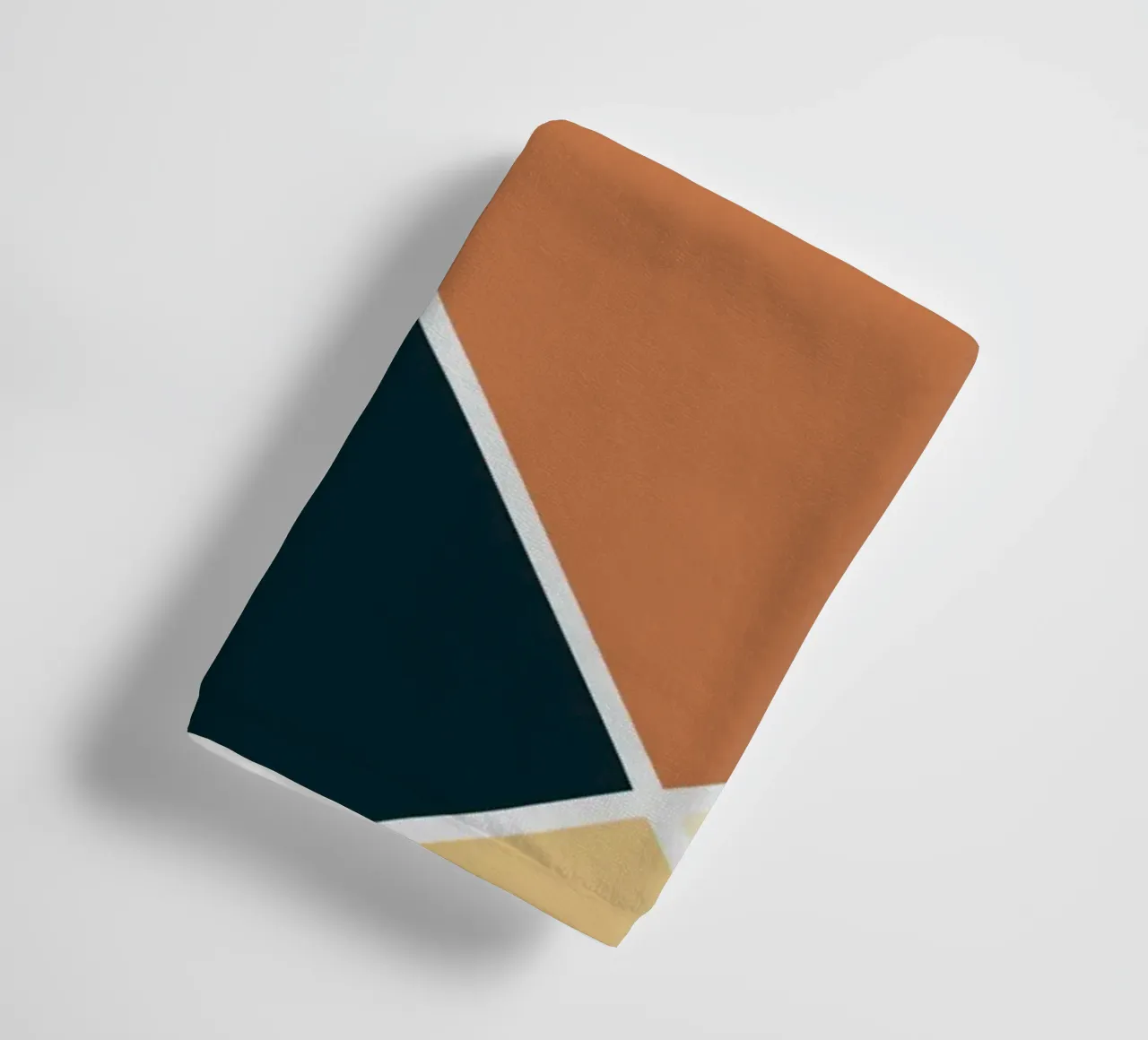 Geometric tile pattern towel by Little Dean