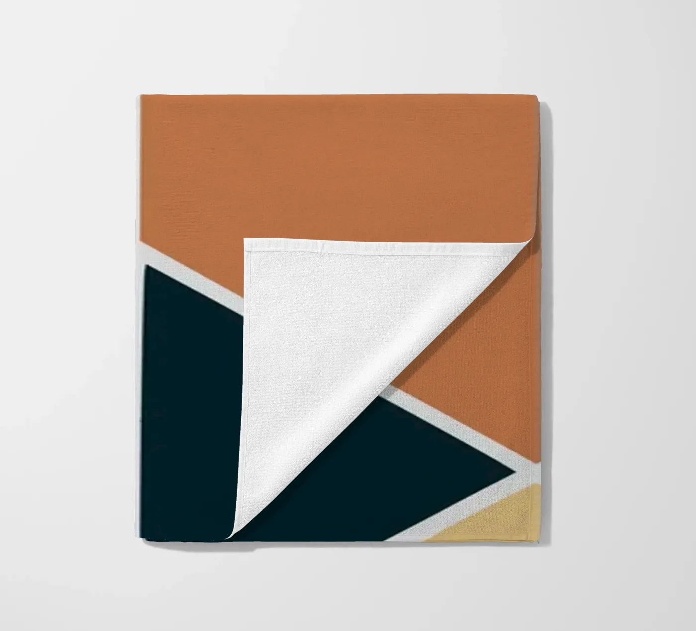 Geometric tile pattern beach towel by Little Dean
