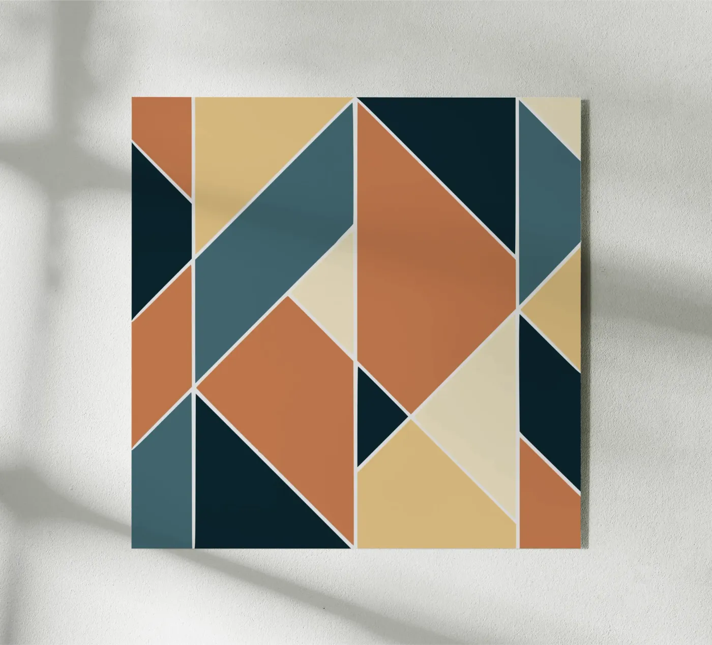 Geometric tile pattern acryl van Little Dean