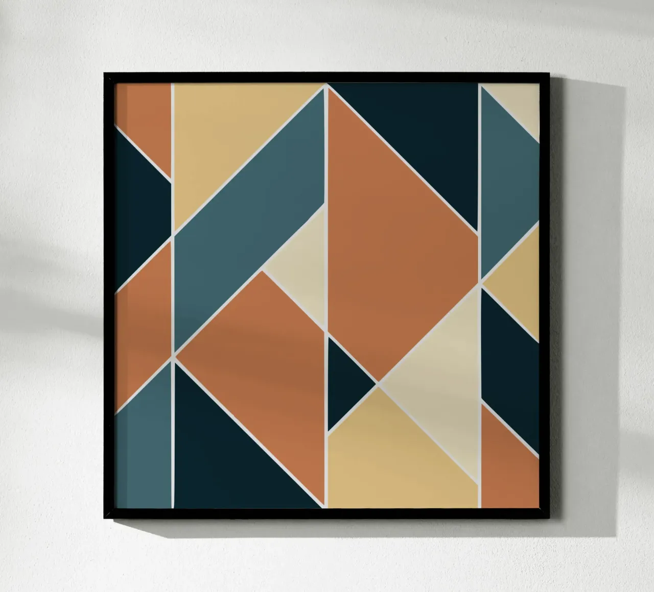 Geometric tile pattern poster by Little Dean