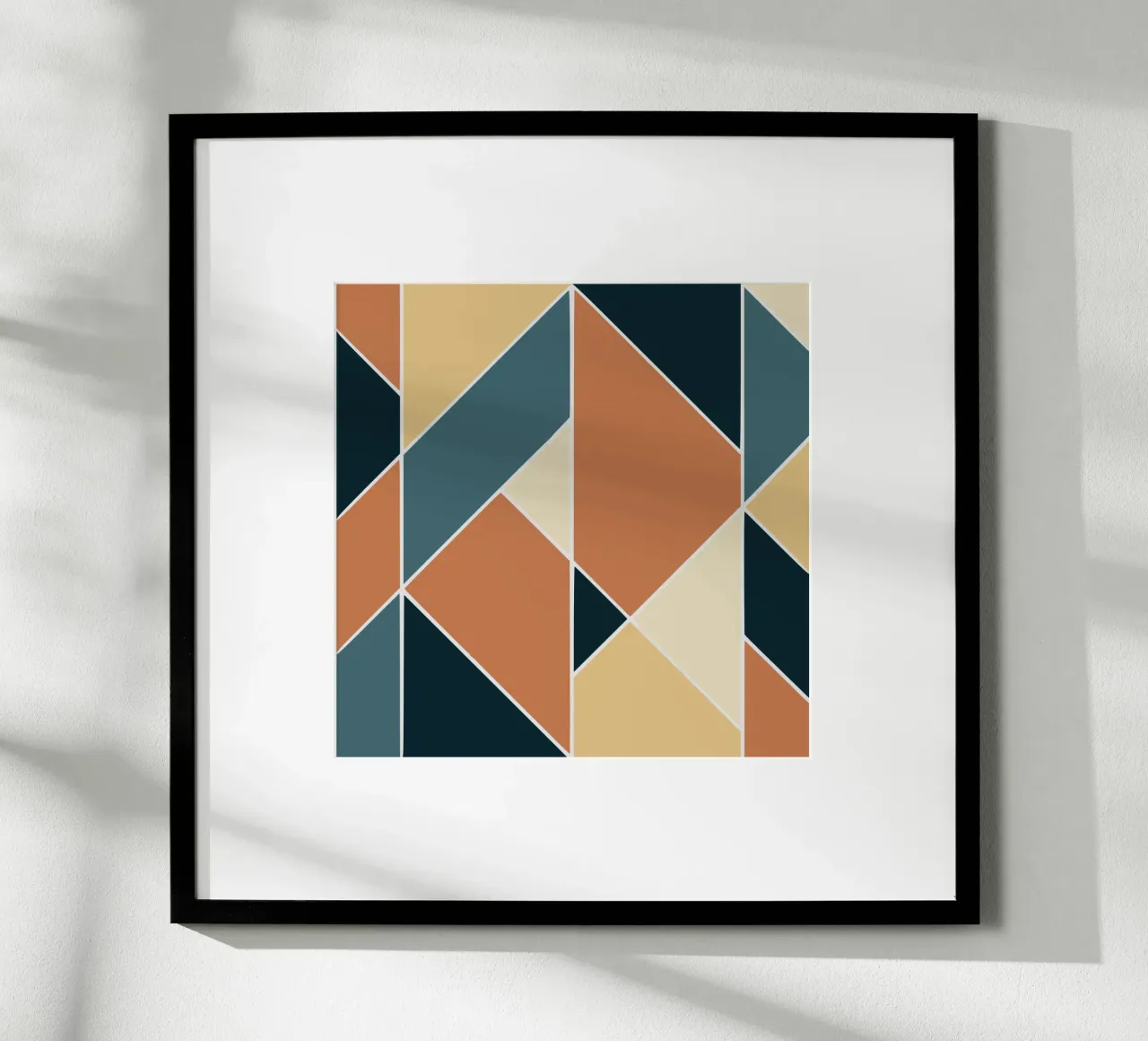 Geometric tile pattern poster by Little Dean
