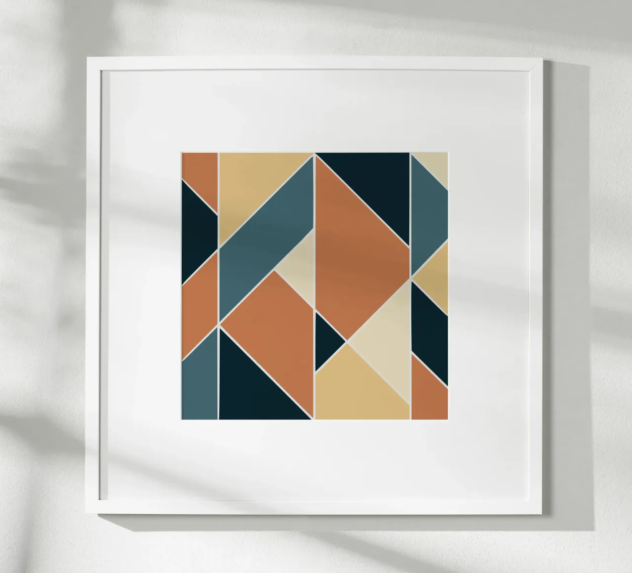 Geometric tile pattern poster by Little Dean