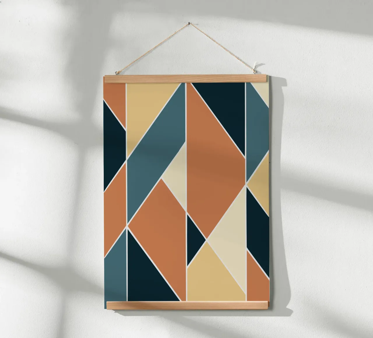 Geometric tile pattern poster by Little Dean