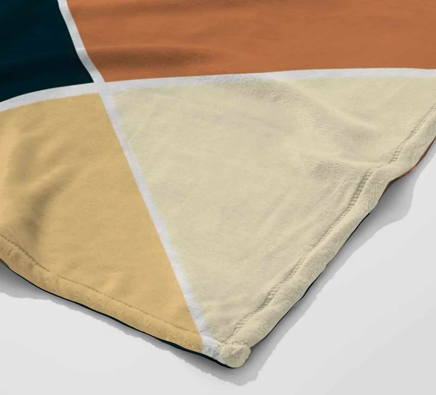 Geometric tile pattern fleece blanket by Little Dean