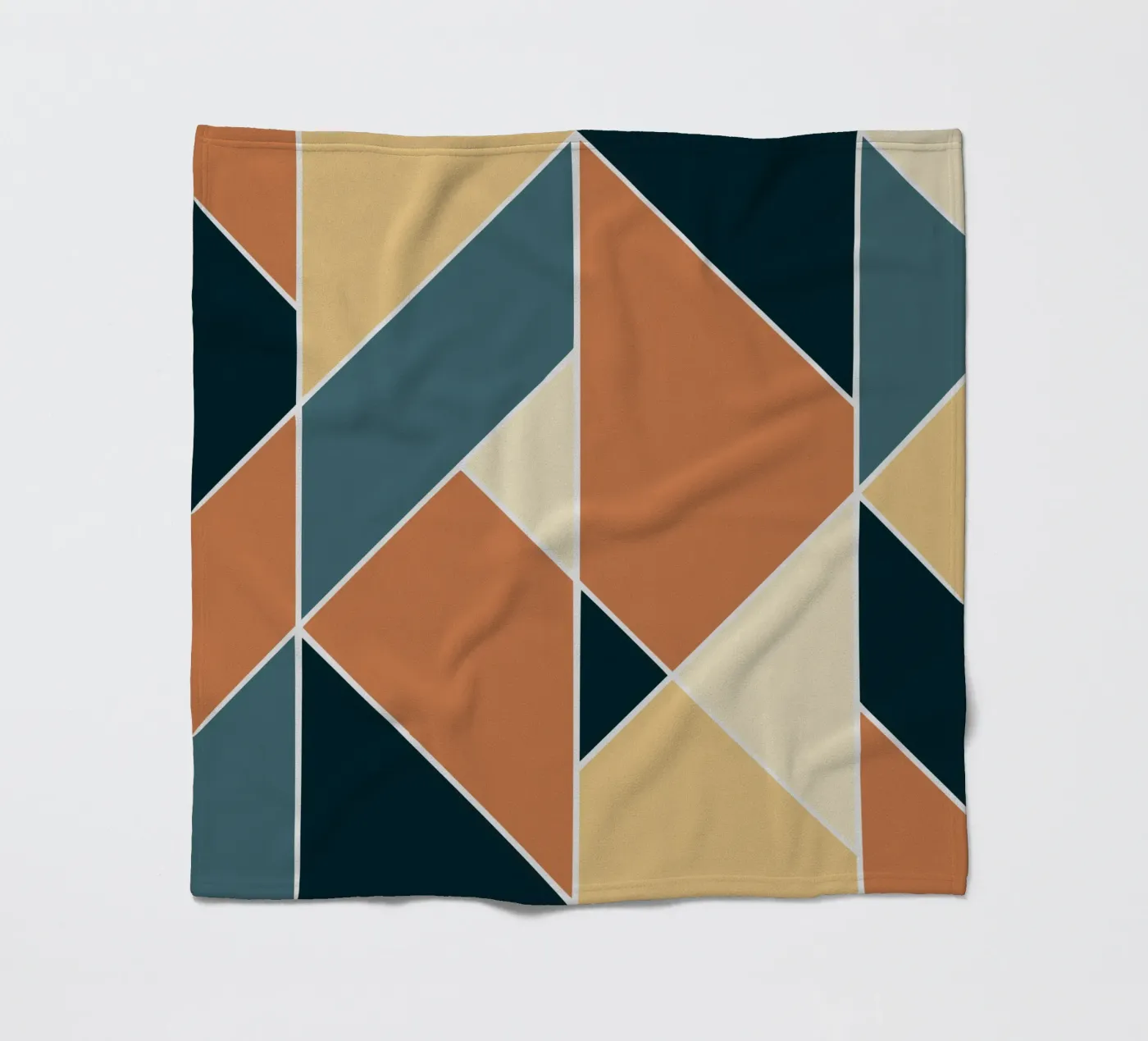 Geometric tile pattern fleece blanket by Little Dean