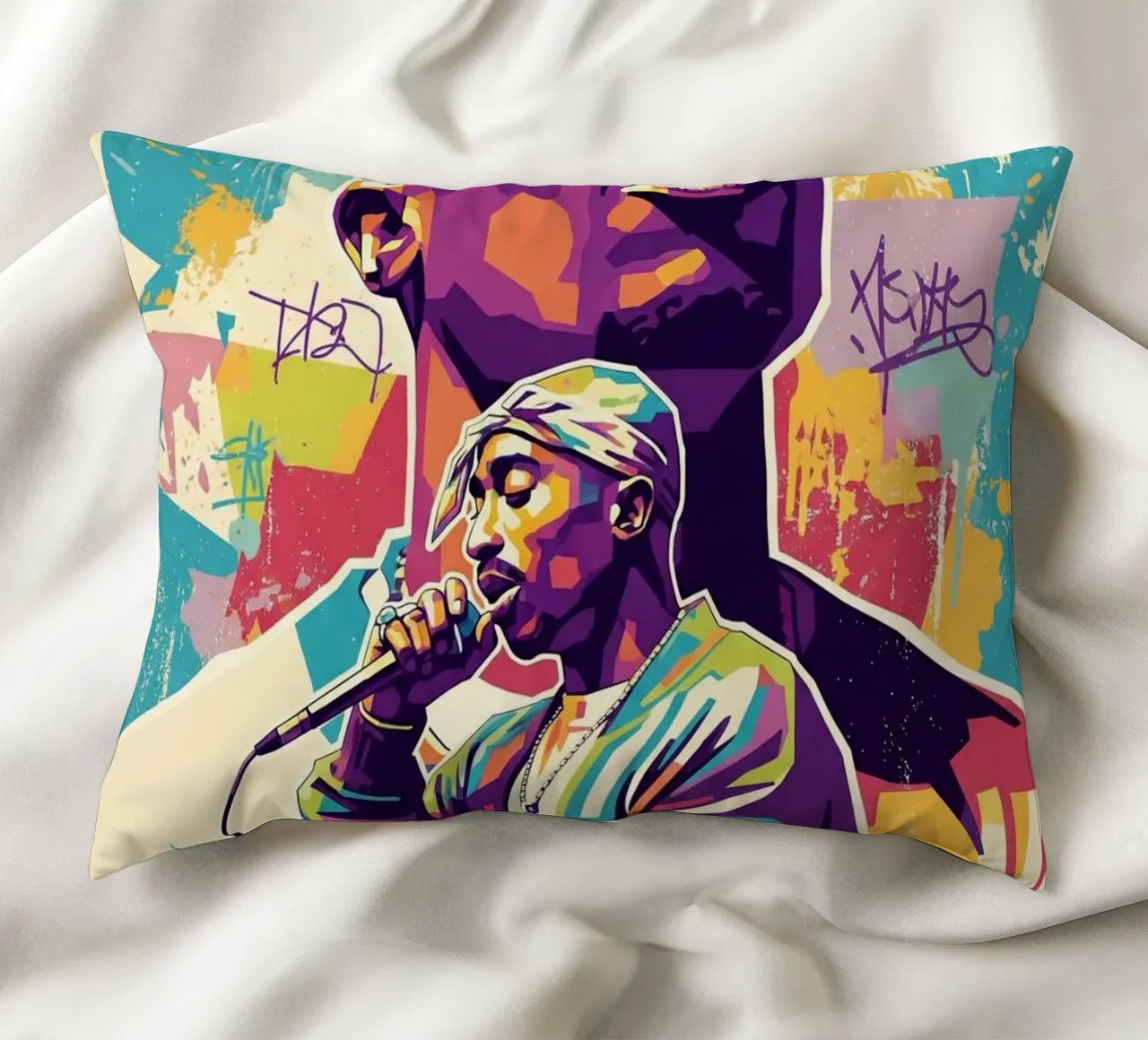 Tupac Shakur in memoria di Tupac Shakur cuscino da Hantamrata