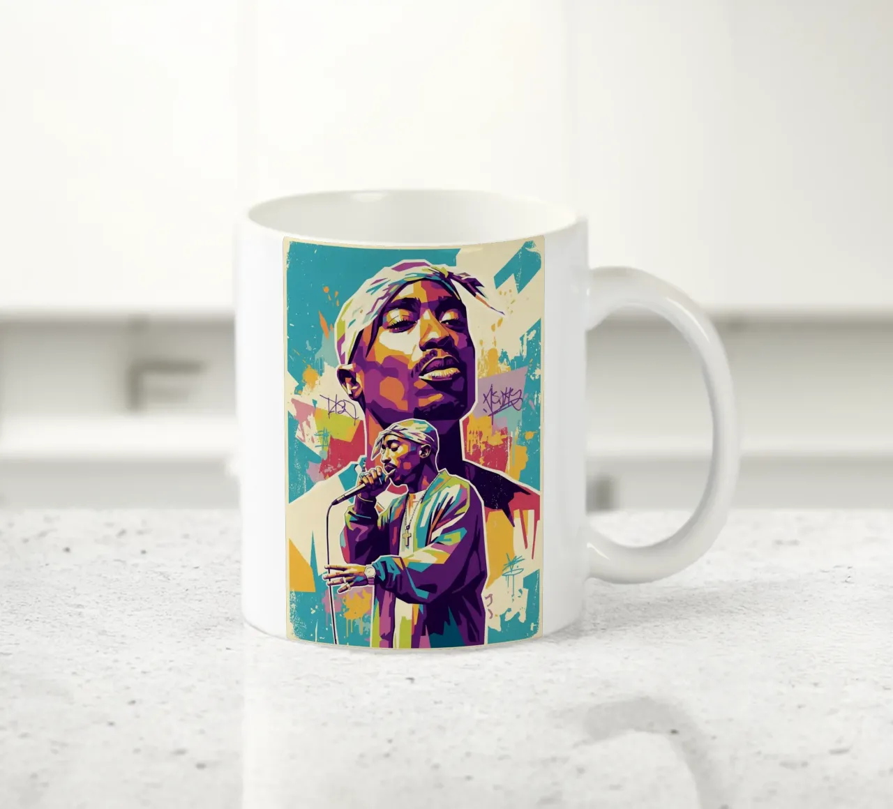 Tupac Shakur in liefdevolle herinnering keramische mok van Hantamrata