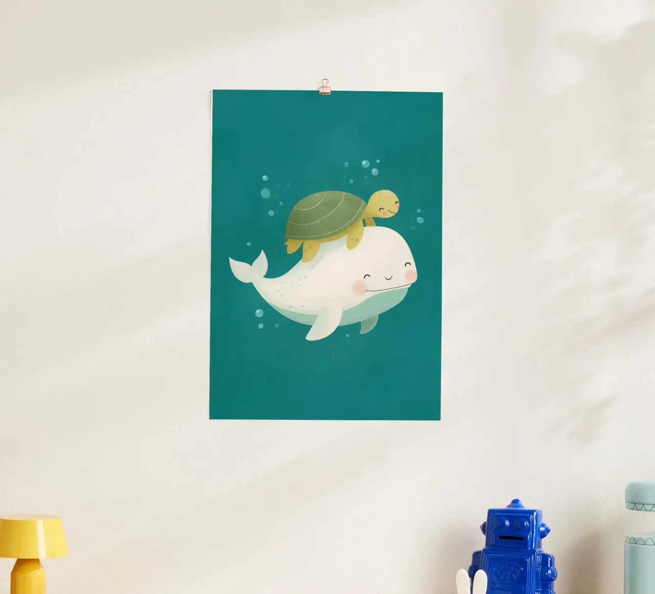 Ocean Friends poster con telaio in plastica da Kiara
