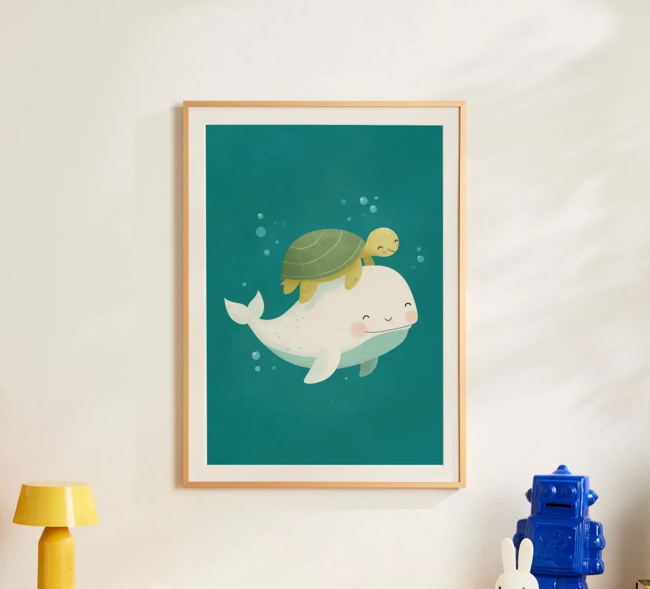 Ocean Friends poster con telaio in plastica da Kiara