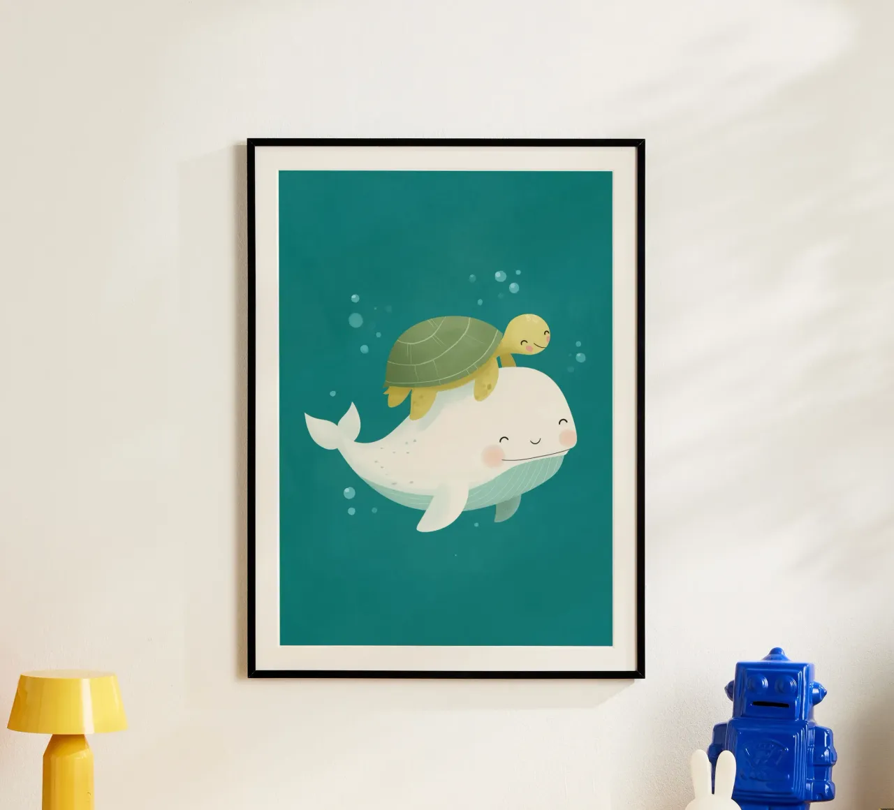 Ocean Friends poster con telaio in plastica da Kiara