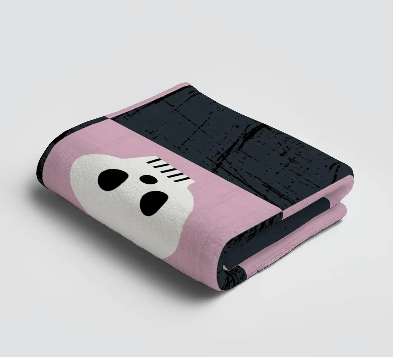Teschio rosa a scacchiera - Modello gotico punk di Halloween asciugamano da bagno da susanacosta