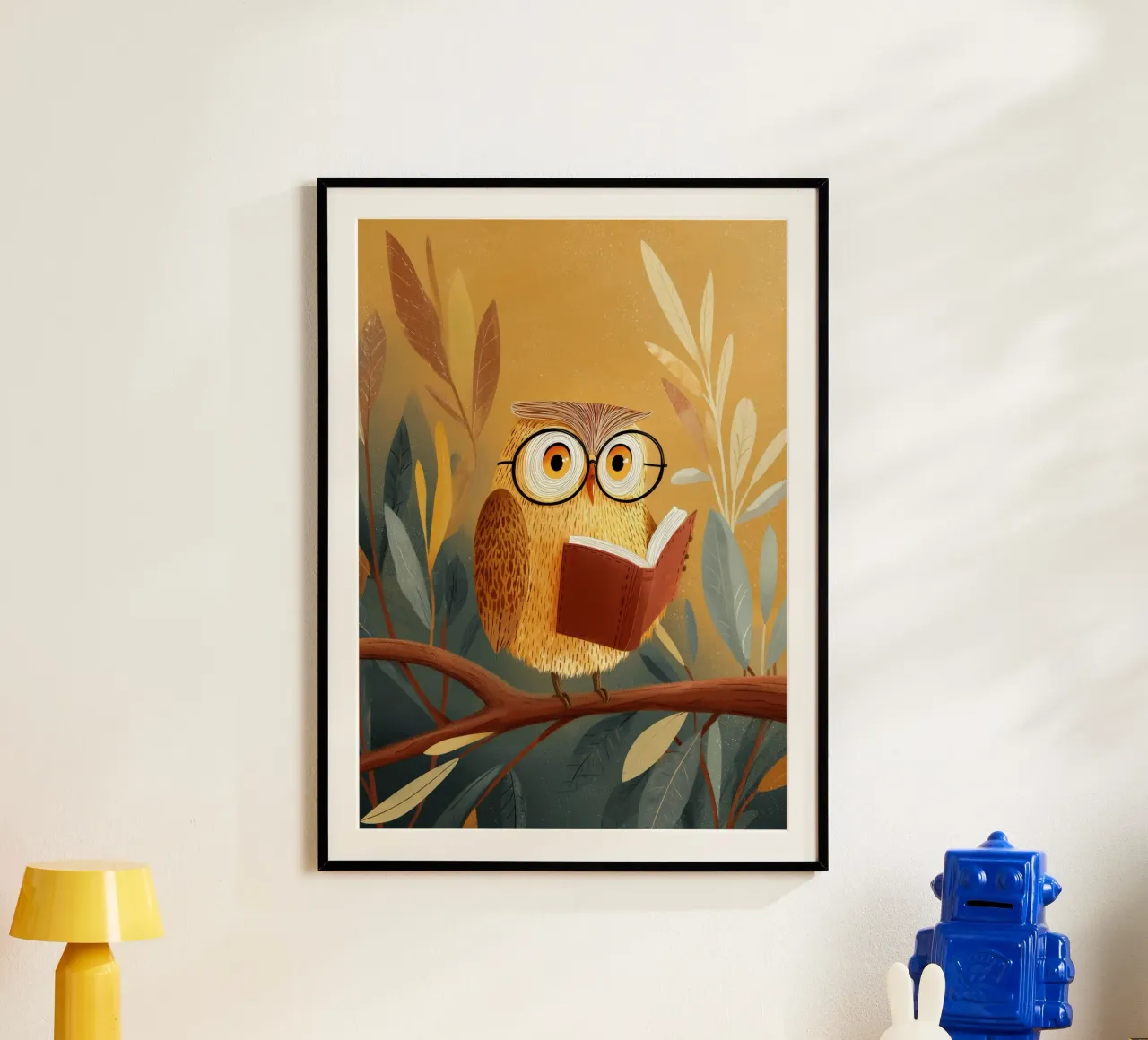 Professor Hoot poster con telaio in alluminio da Kiara