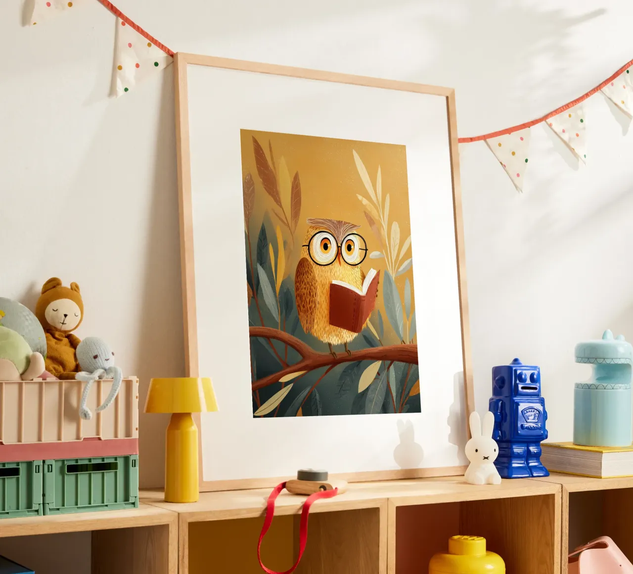 Professor Hoot poster con telaio in alluminio da Kiara