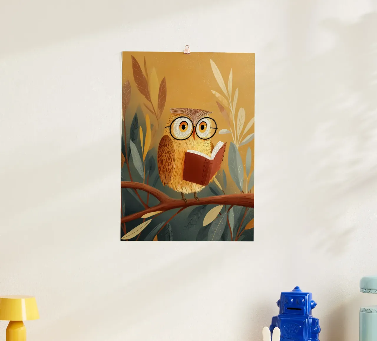 Professor Hoot poster con telaio in alluminio da Kiara