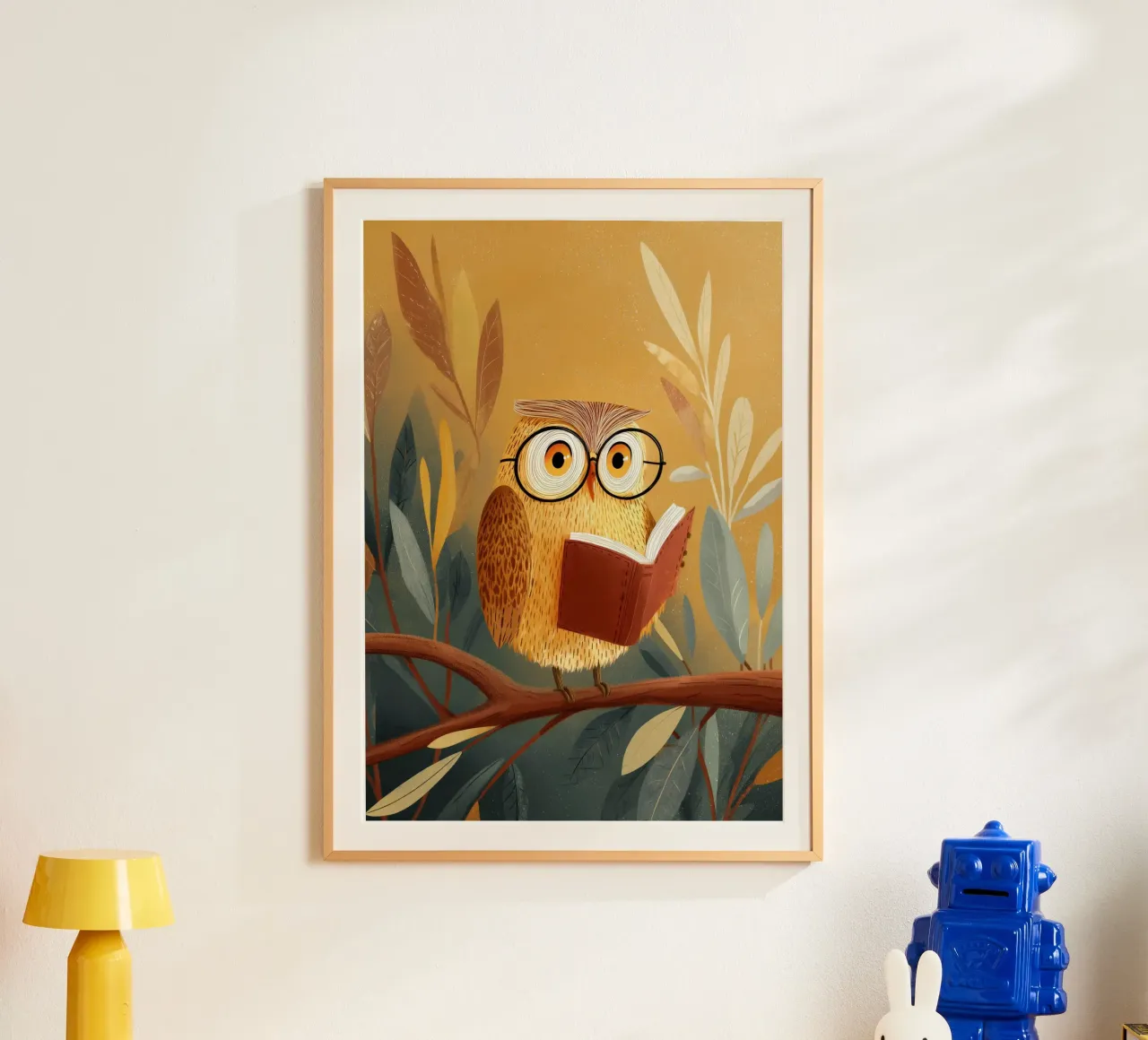 Professor Hoot poster con telaio in alluminio da Kiara