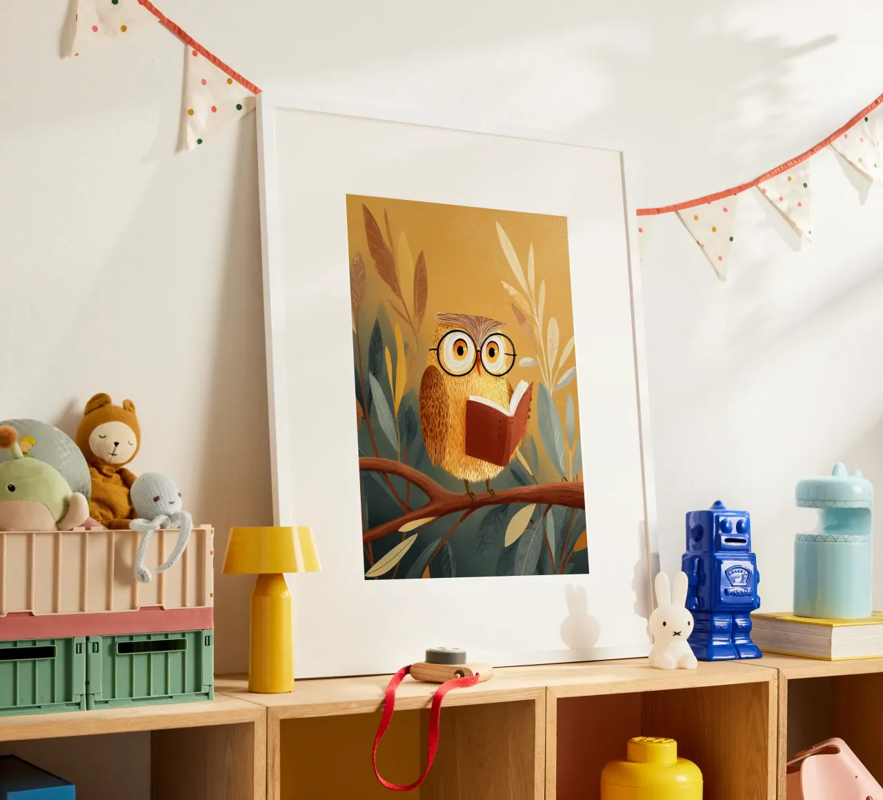 Professor Hoot poster con telaio in alluminio da Kiara
