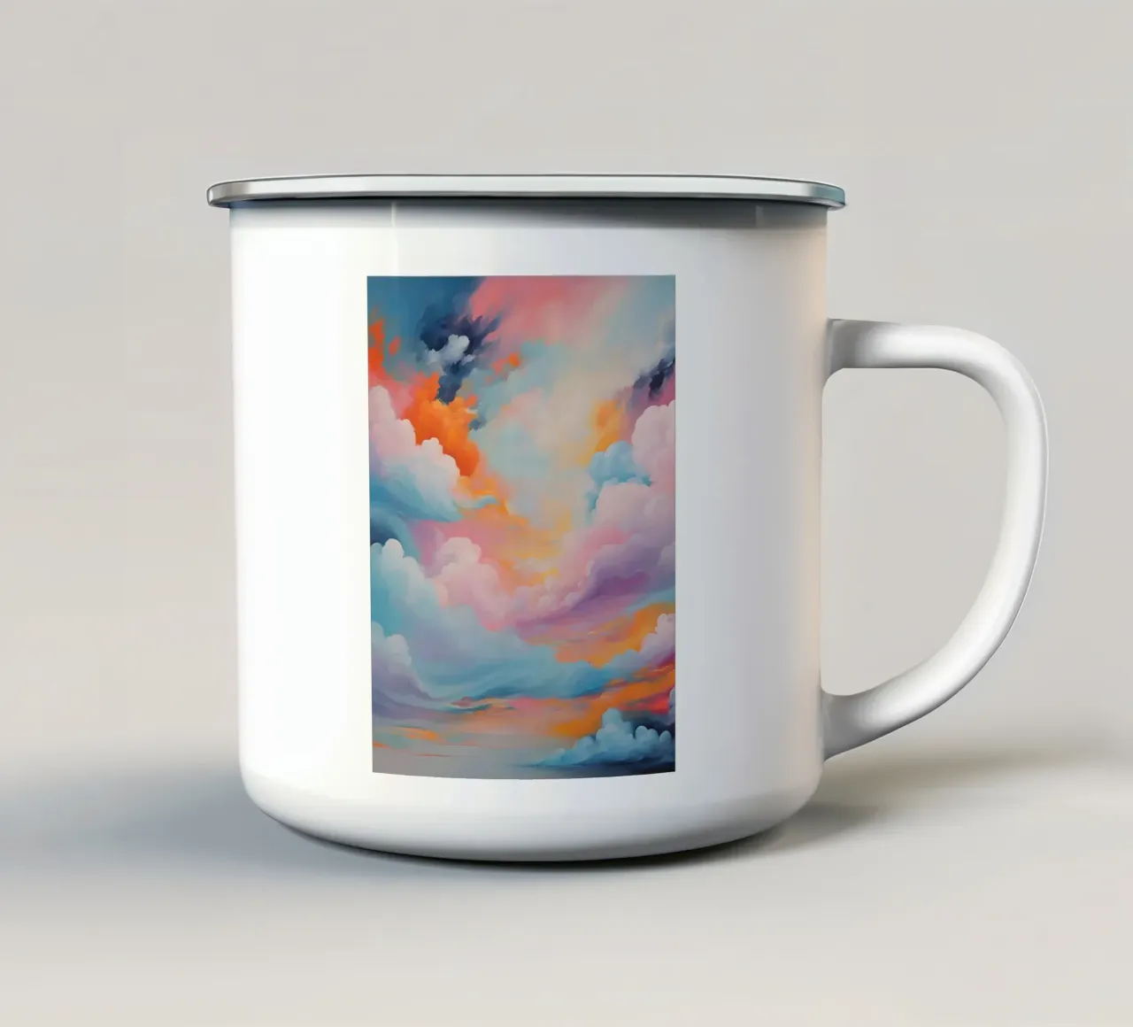 Nuvole selvagge tazza in smalto da Ohkimiko