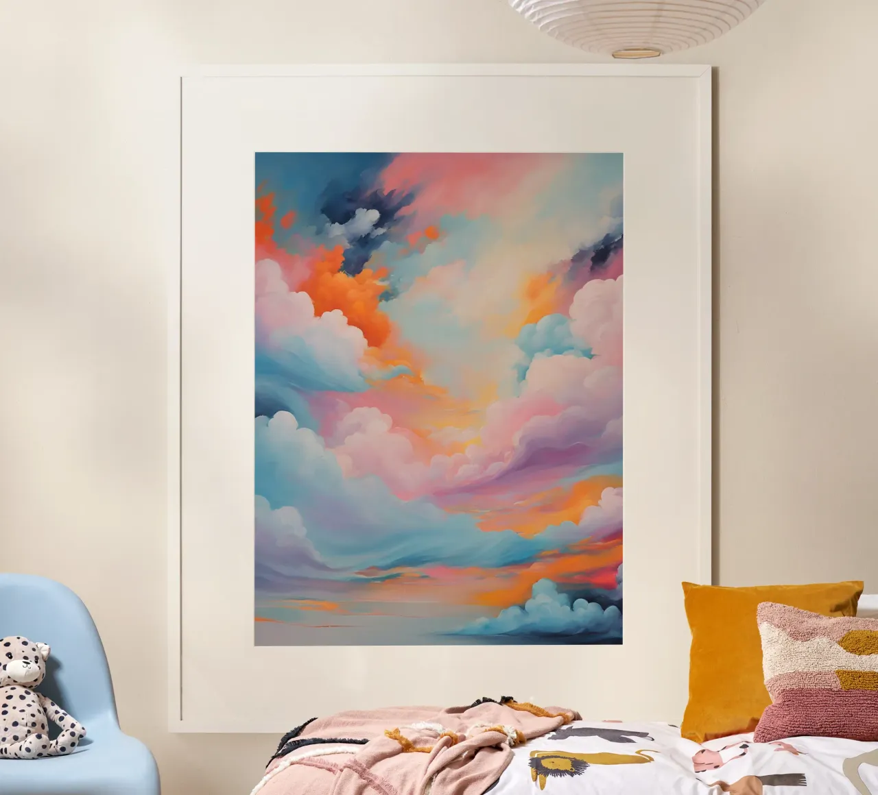 Nuvole selvagge poster con telaio in alluminio da Ohkimiko