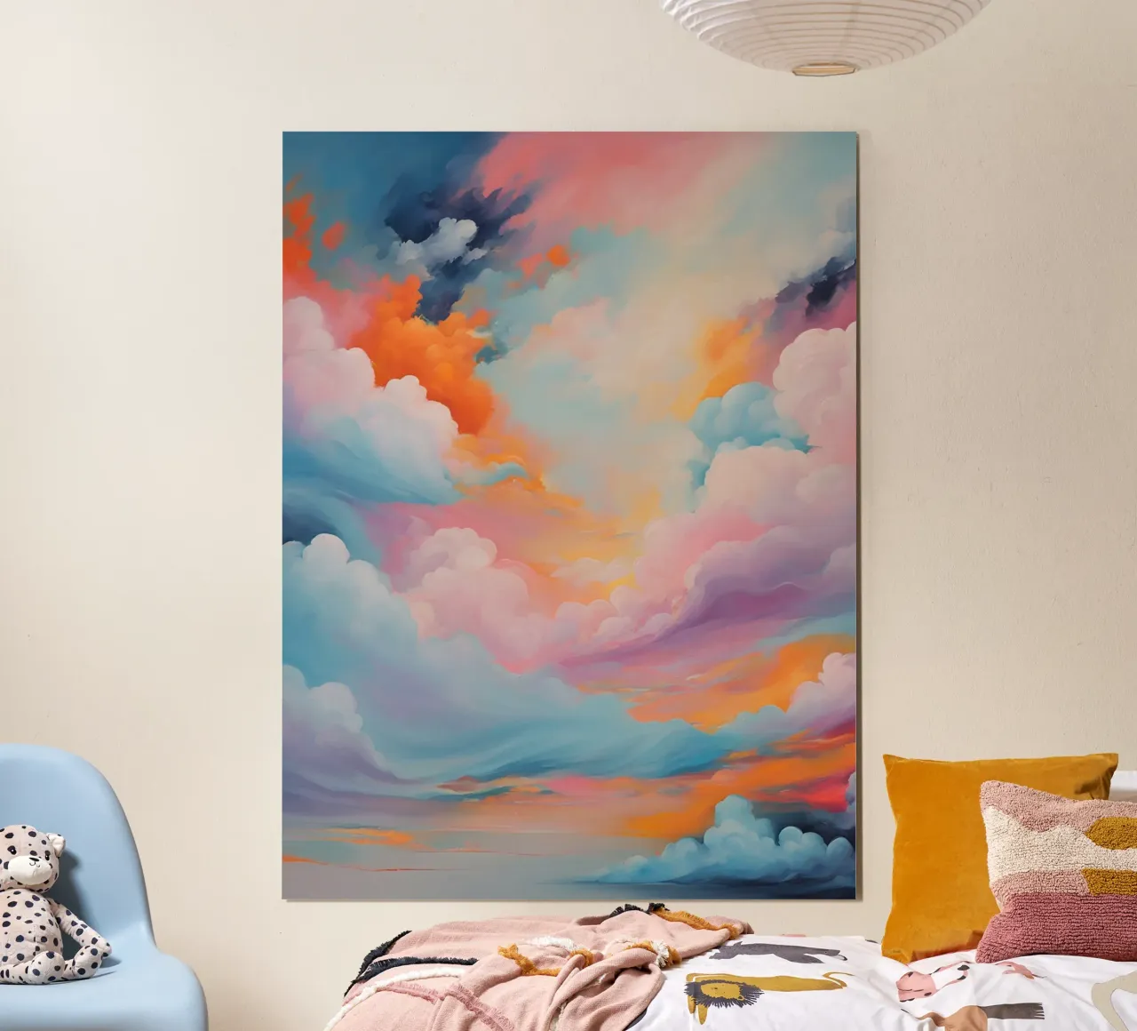 Nuvole selvagge poster con telaio in alluminio da Ohkimiko