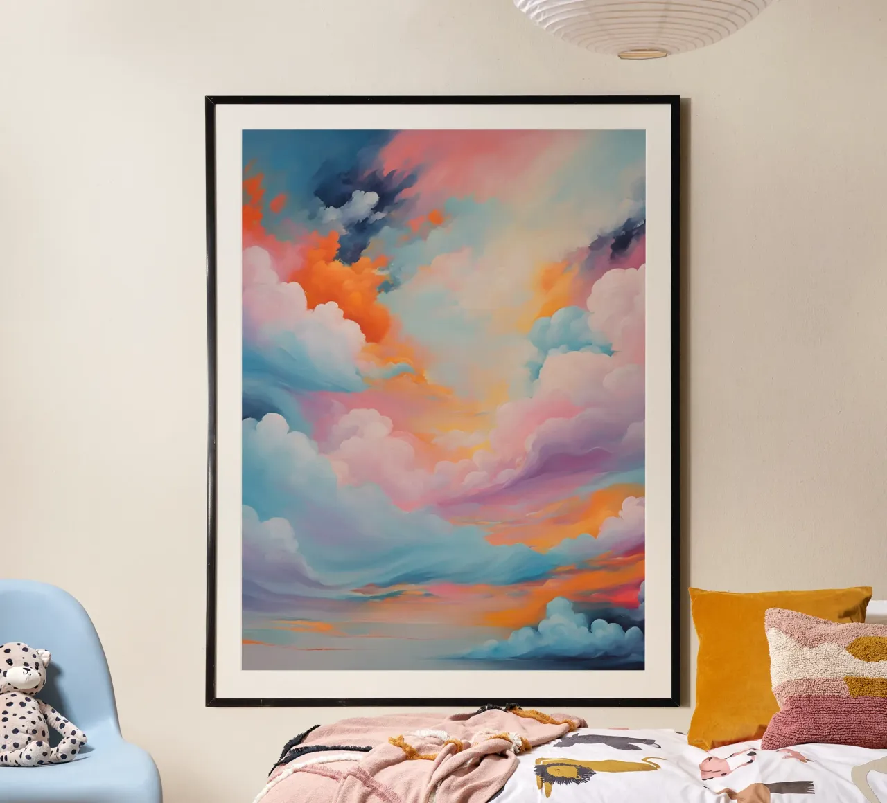 Nuvole selvagge poster con telaio in alluminio da Ohkimiko