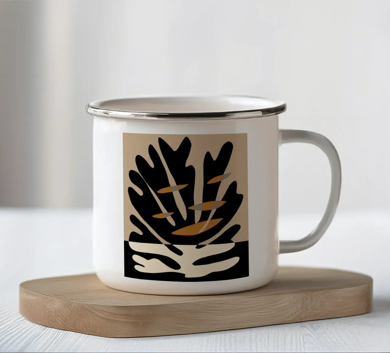Profondo corallo tazza in smalto da Little Dean