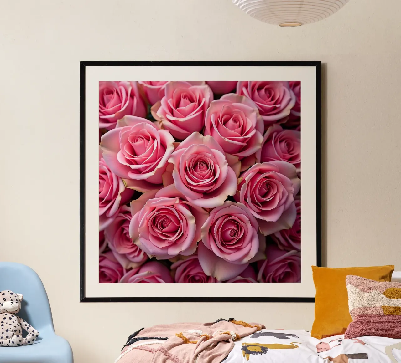 Rosa_rosa poster con telaio in alluminio da Farb- und Blütenzauber by LK