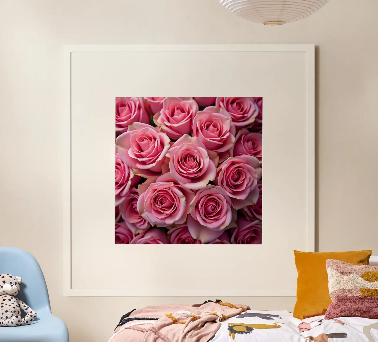 Rosa_rosa poster con telaio in alluminio da Farb- und Blütenzauber by LK