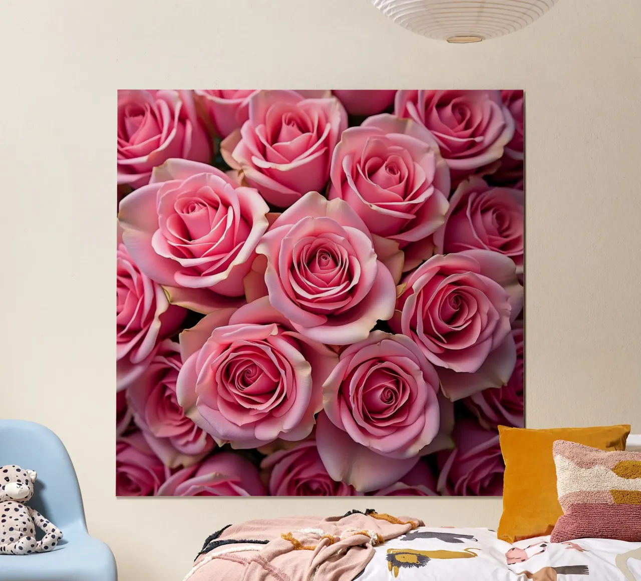 Rosa_rosa poster con telaio in alluminio da Farb- und Blütenzauber by LK