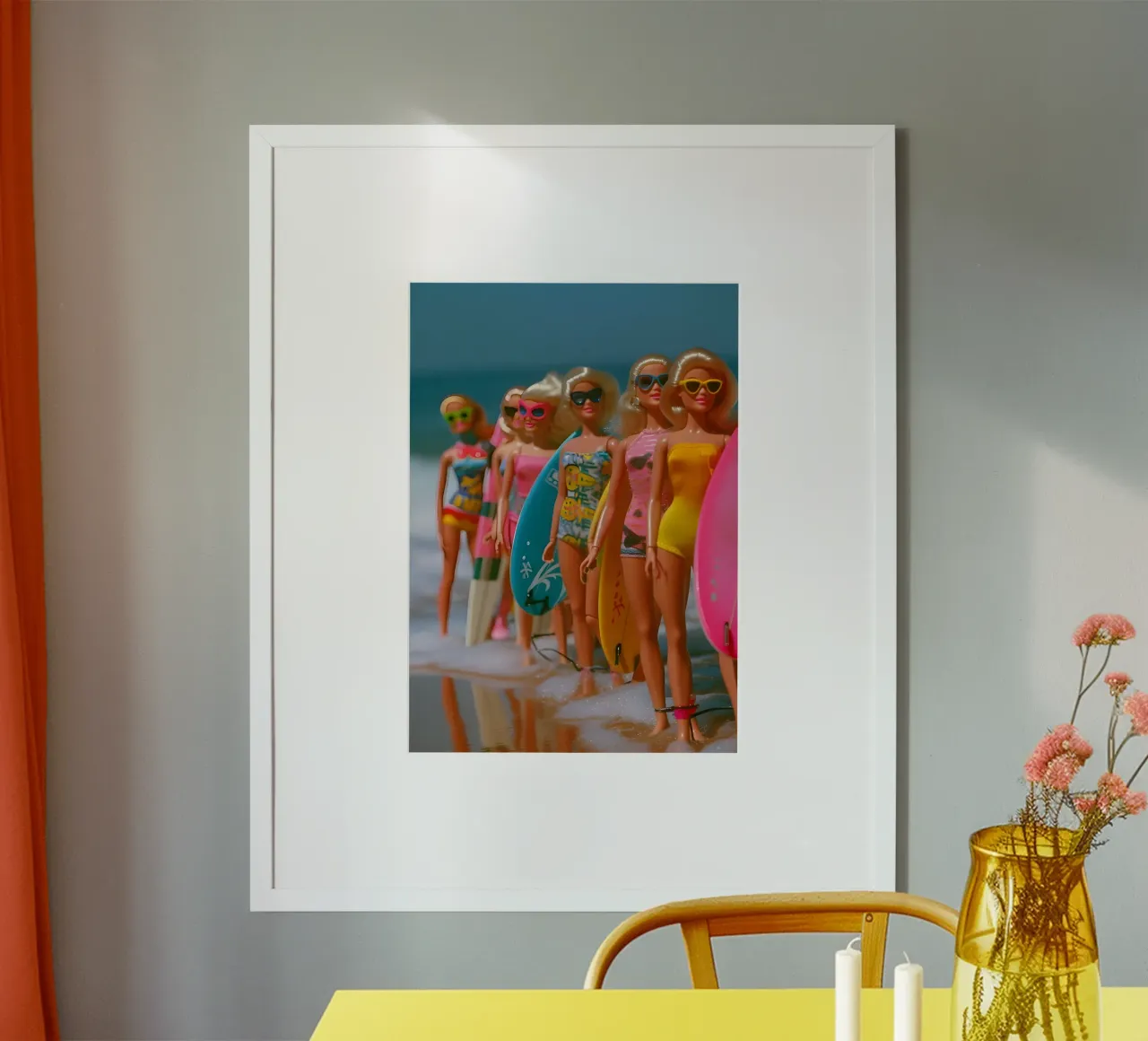Barbie Surfer Dolls - Stampa vintage delle vacanze in spiaggia poster da dawnthesea