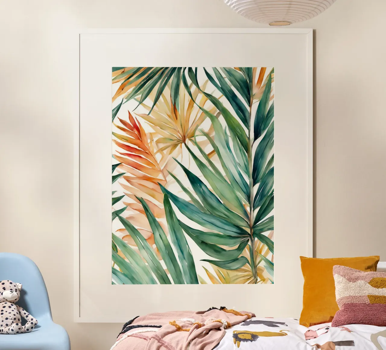 Foglie tropicali poster con telaio in plastica da Ohkimiko