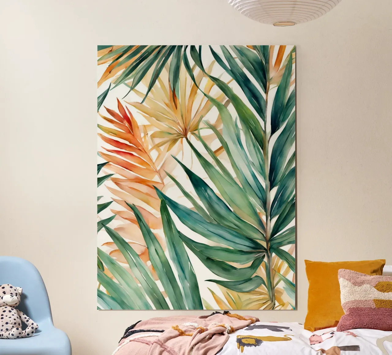 Foglie tropicali poster con telaio in plastica da Ohkimiko
