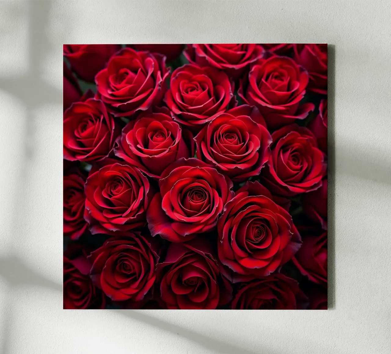 Rose_rosse tela con Cornice a cassetta da Farb- und Blütenzauber by LK
