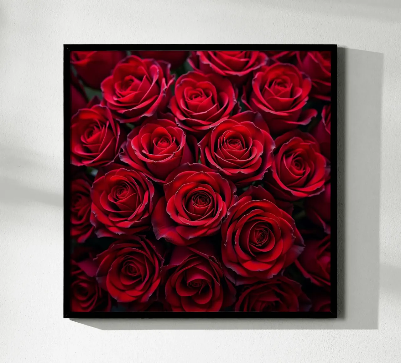 Rose_rosse poster con telaio in alluminio da Farb- und Blütenzauber by LK