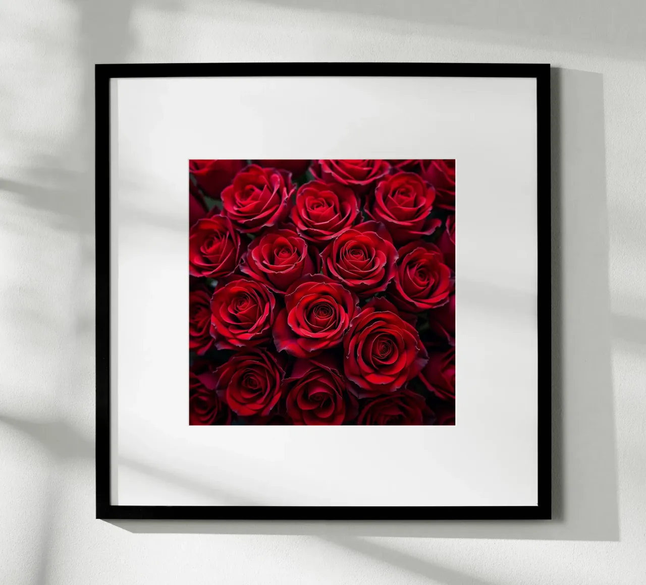 Rose_rosse poster con telaio in alluminio da Farb- und Blütenzauber by LK