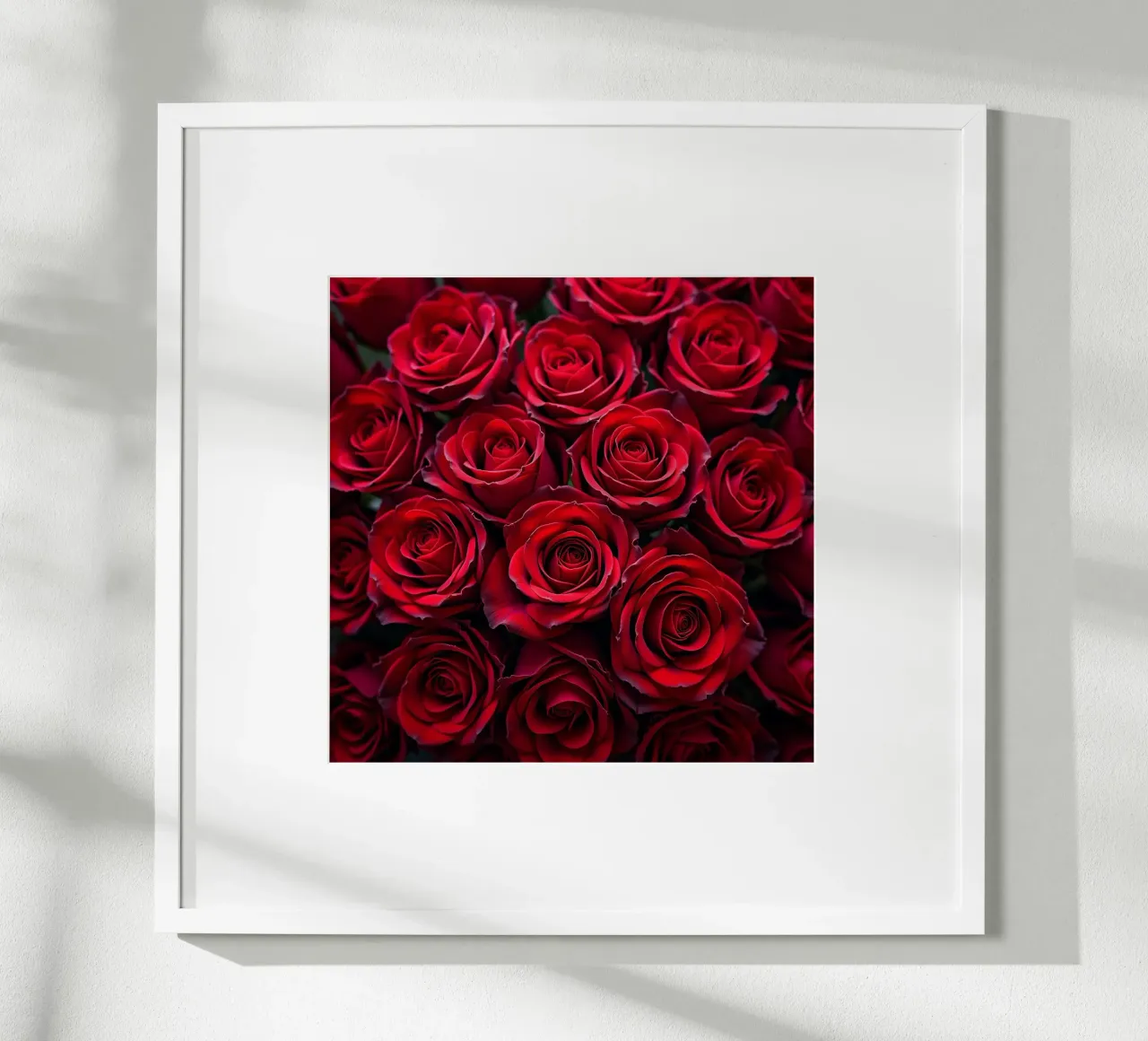 Rose_rosse poster con telaio in alluminio da Farb- und Blütenzauber by LK