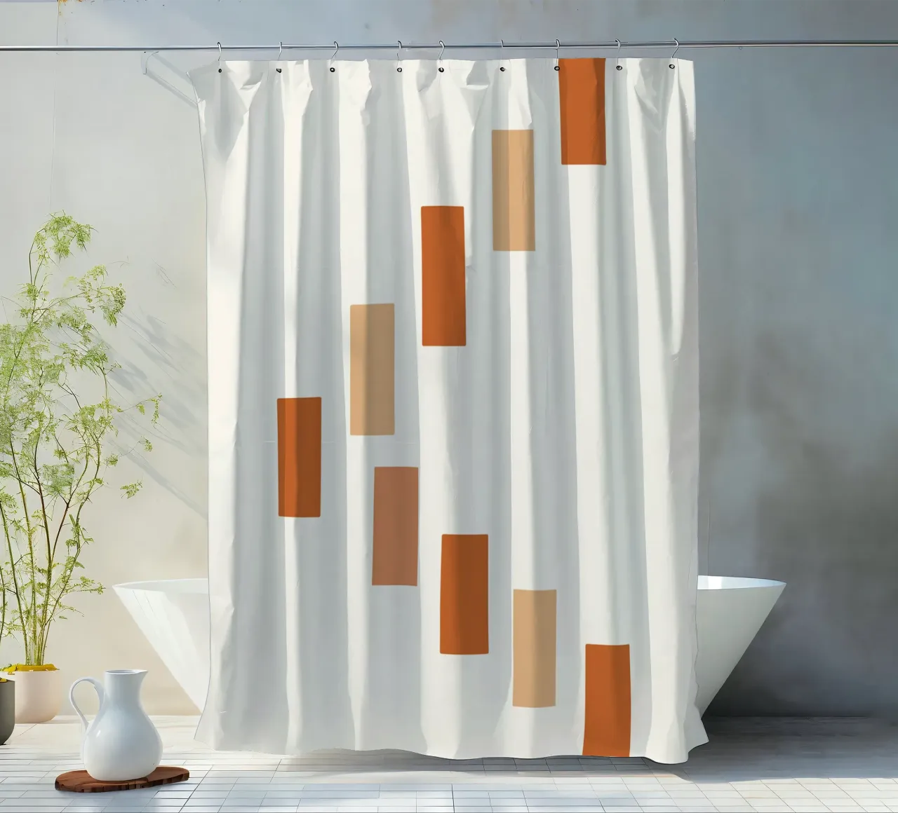 Shifting Rectangles in Rhythm tenda da doccia da LisaArtes