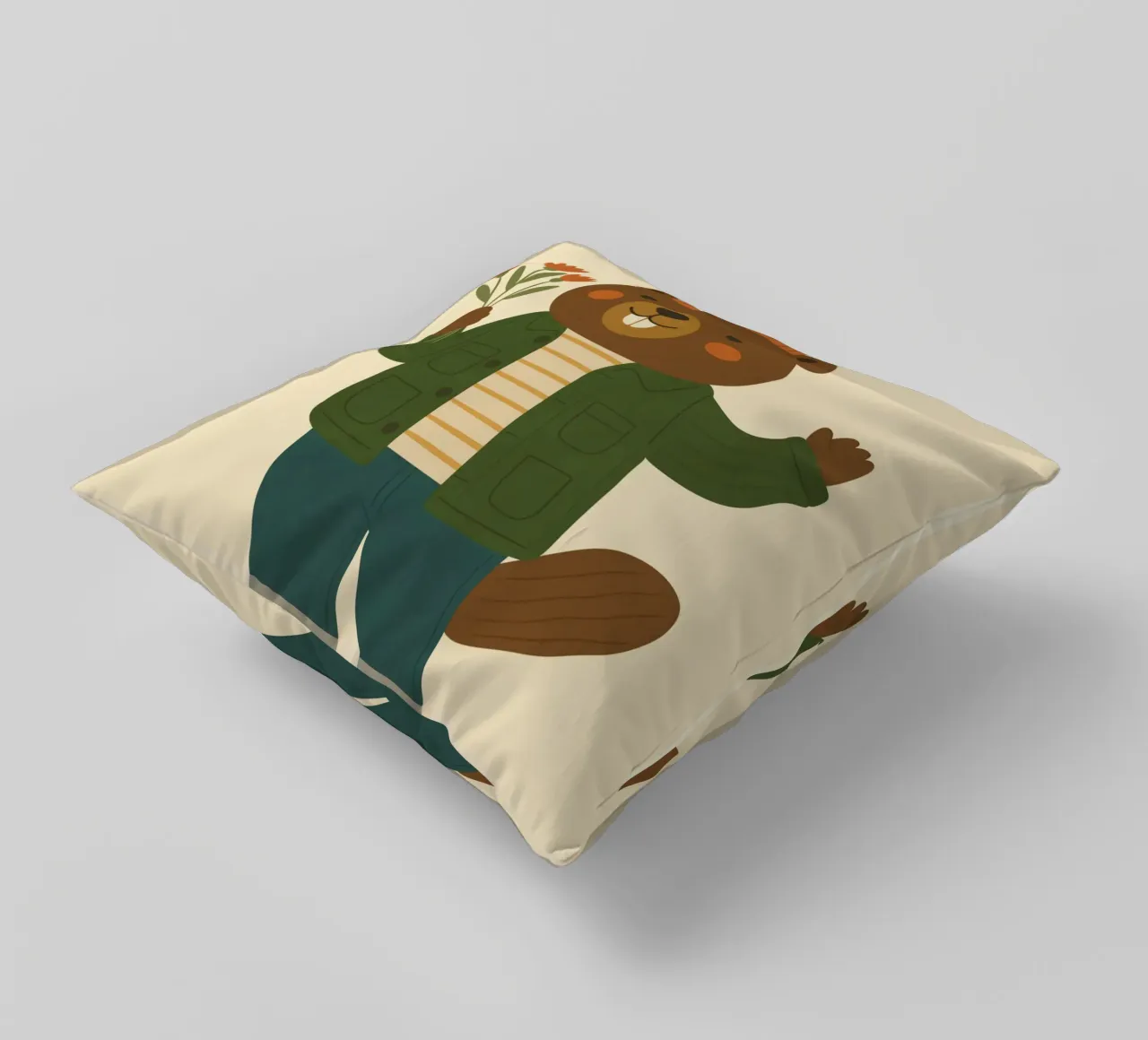 Le castor cuscino da kokoprint