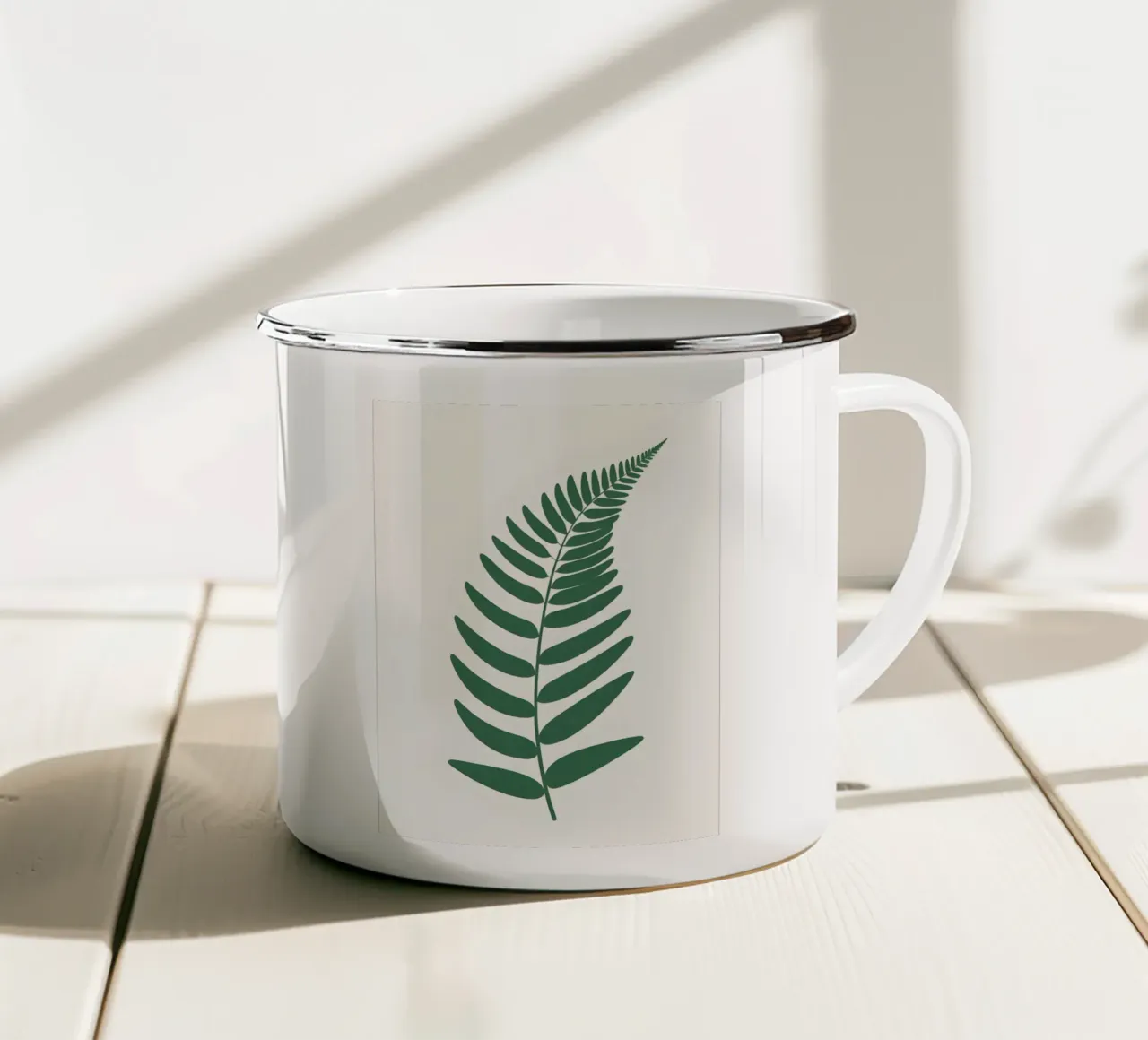 Fronda di felce tazza in smalto da Botanical Gallery