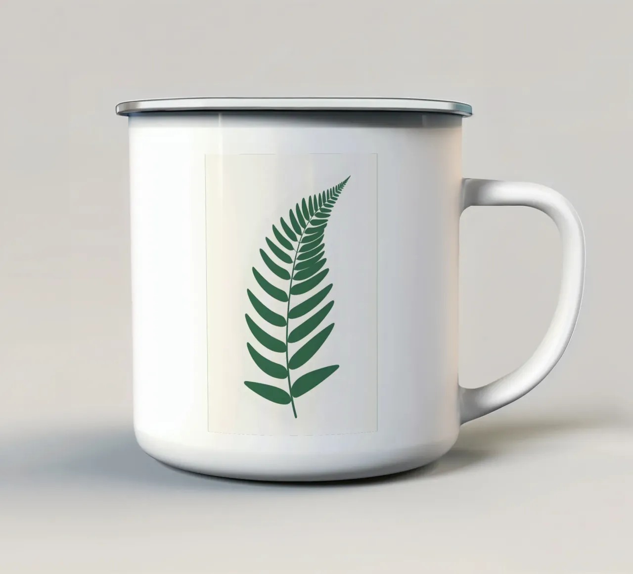 Fronda di felce tazza in smalto da Botanical Gallery