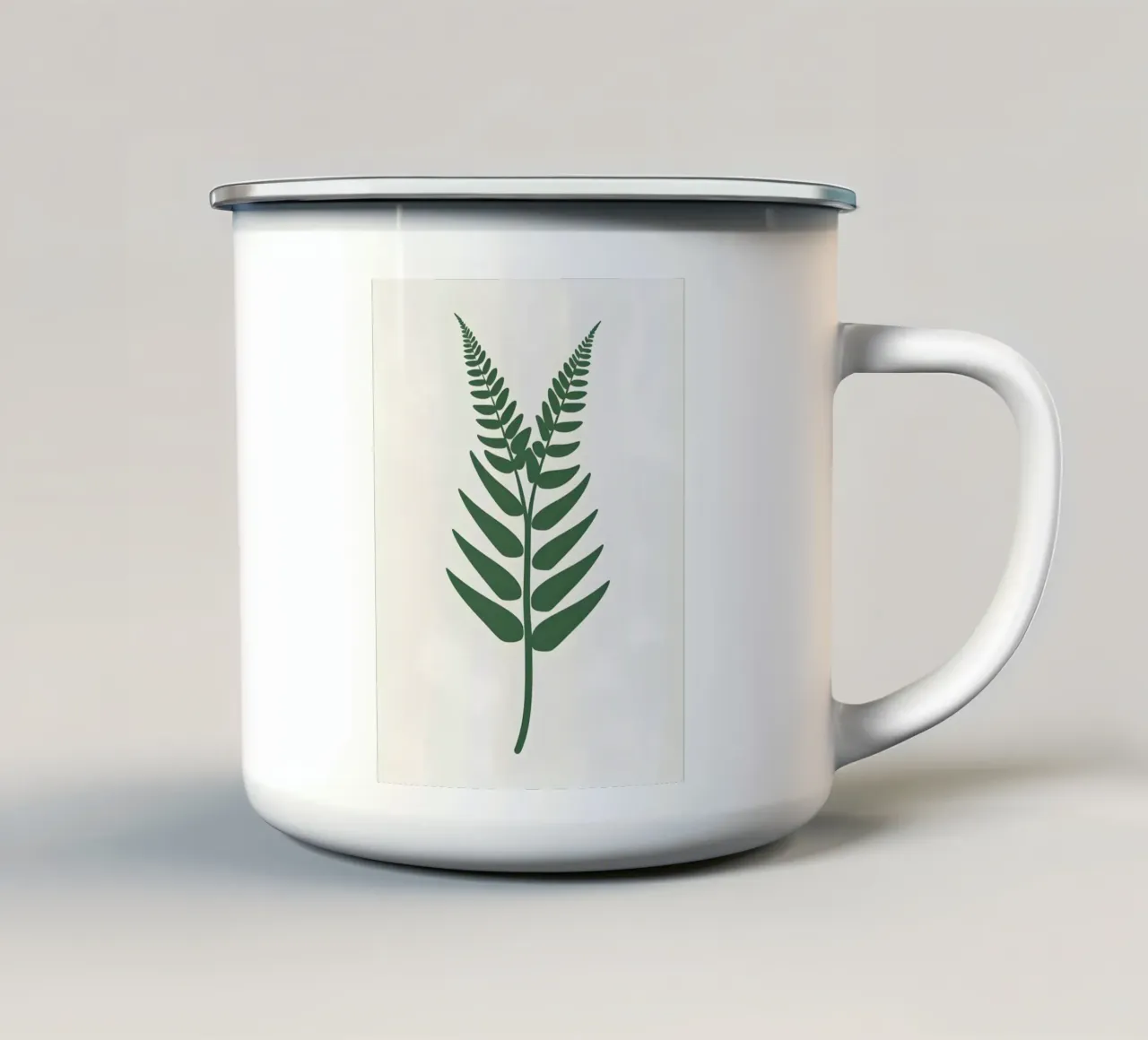 Fronda di felce tazza in smalto da Botanical Gallery