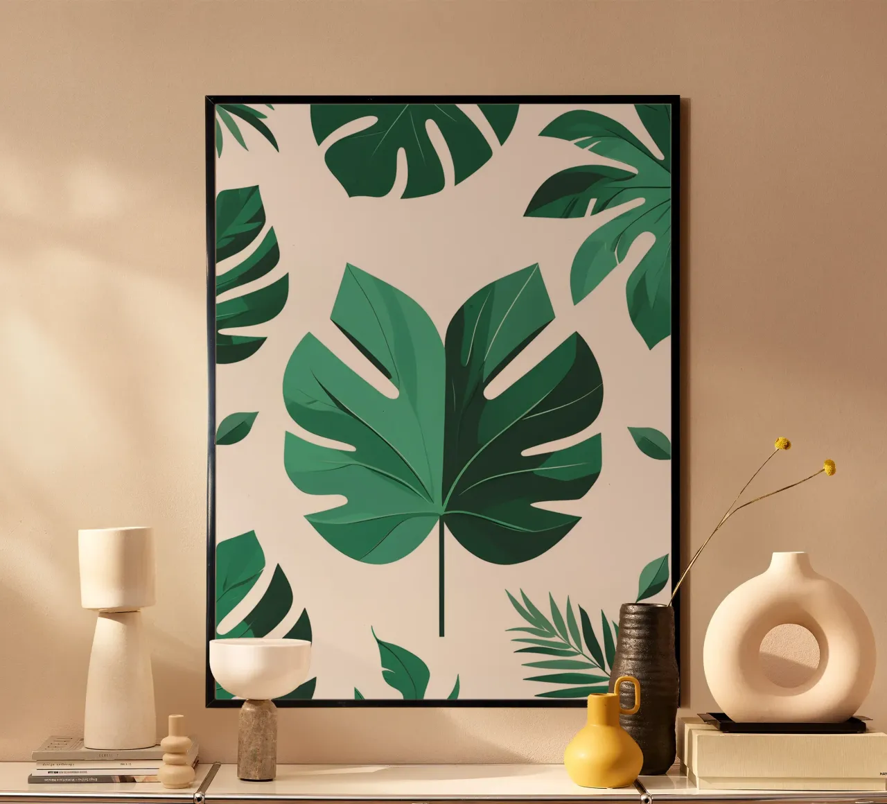 Tropical Leaf Abstract Poster von The Green Room