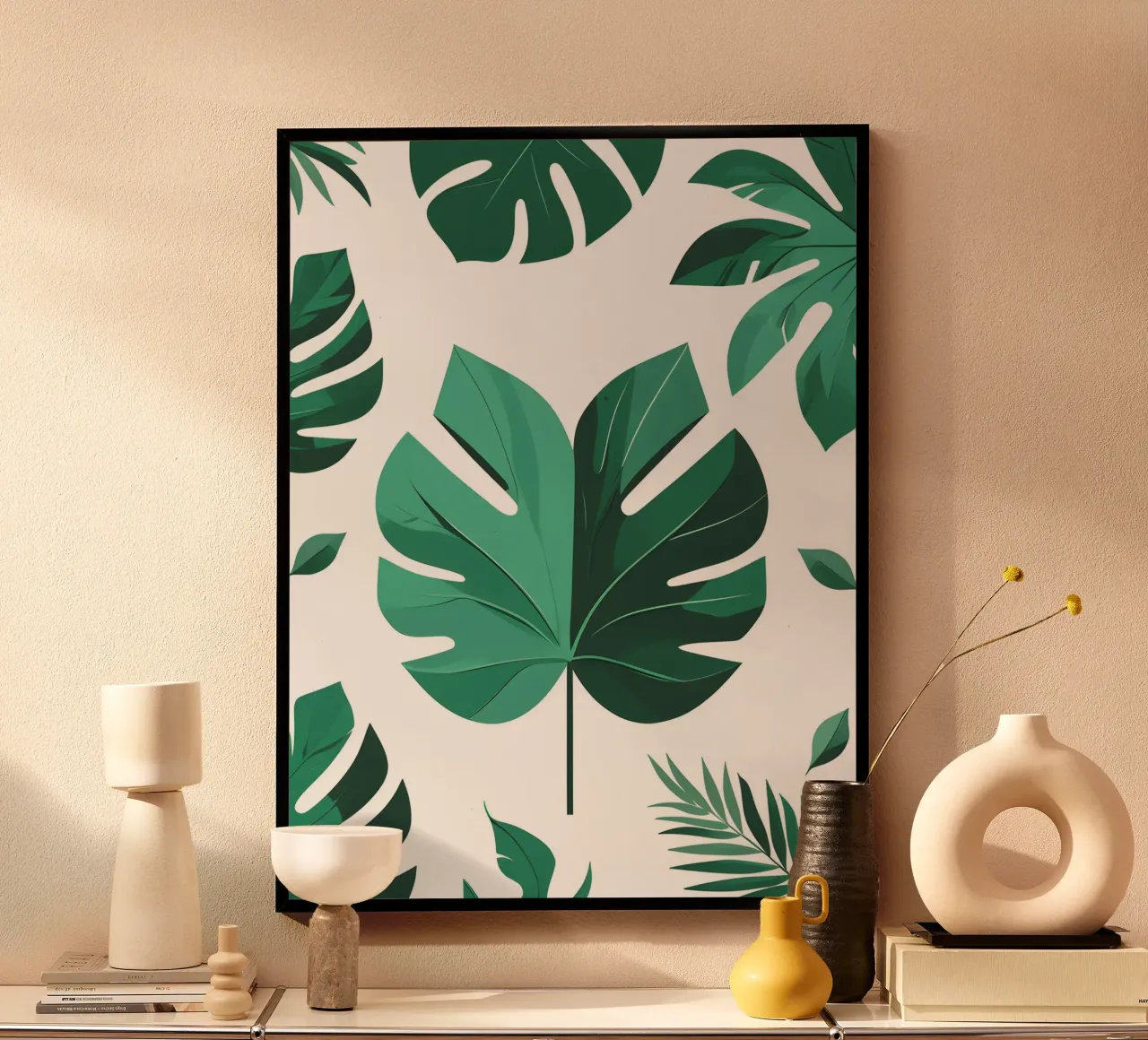 Tropical Leaf Abstract Poster von The Green Room
