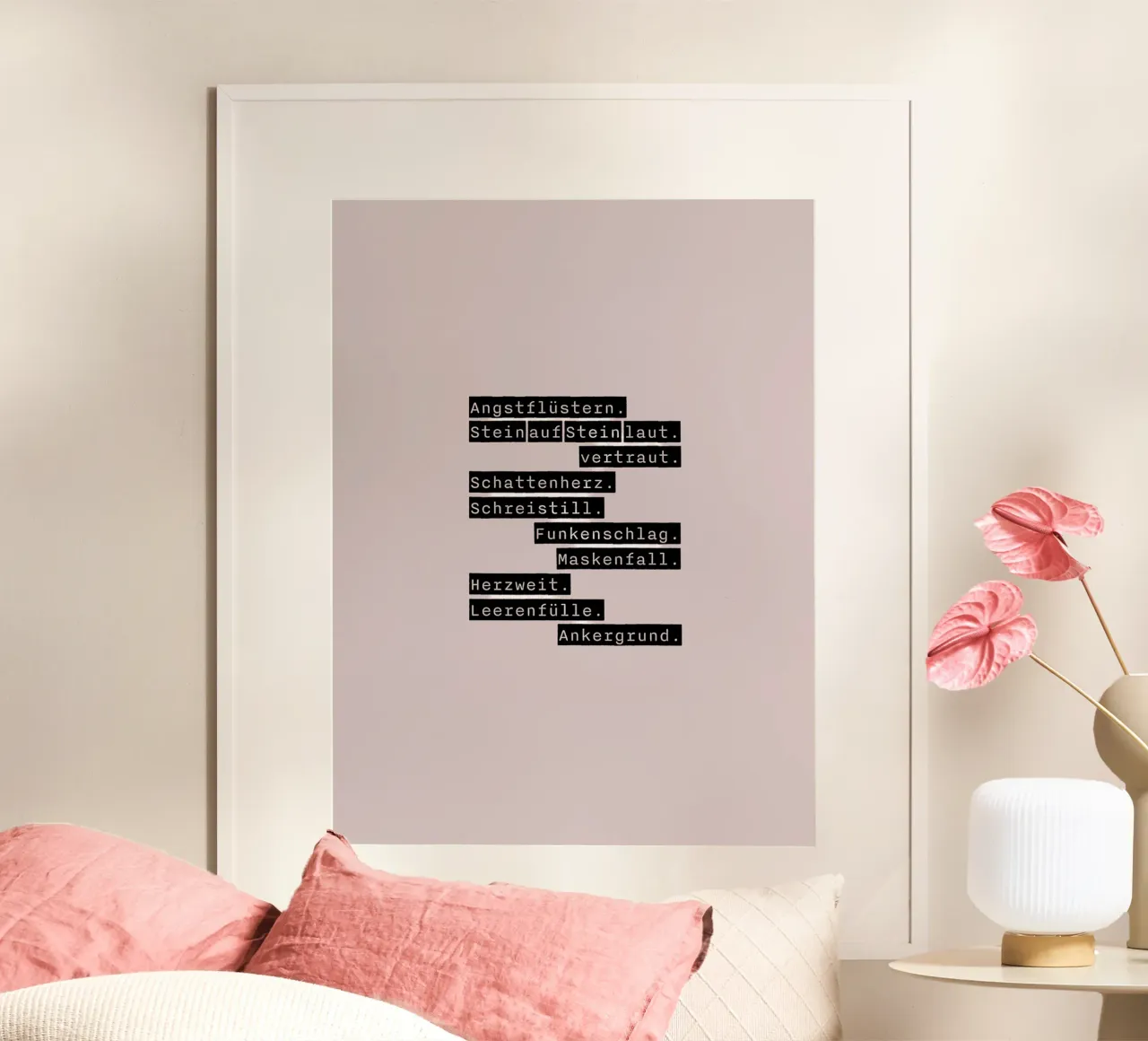 Kopfnote. poster con telaio in plastica da FRICKE DESIGN